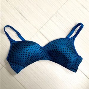 Blue Polka Dot Bra